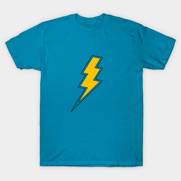 Lightning Bolt (yellow) T-Shirt by helengarvey